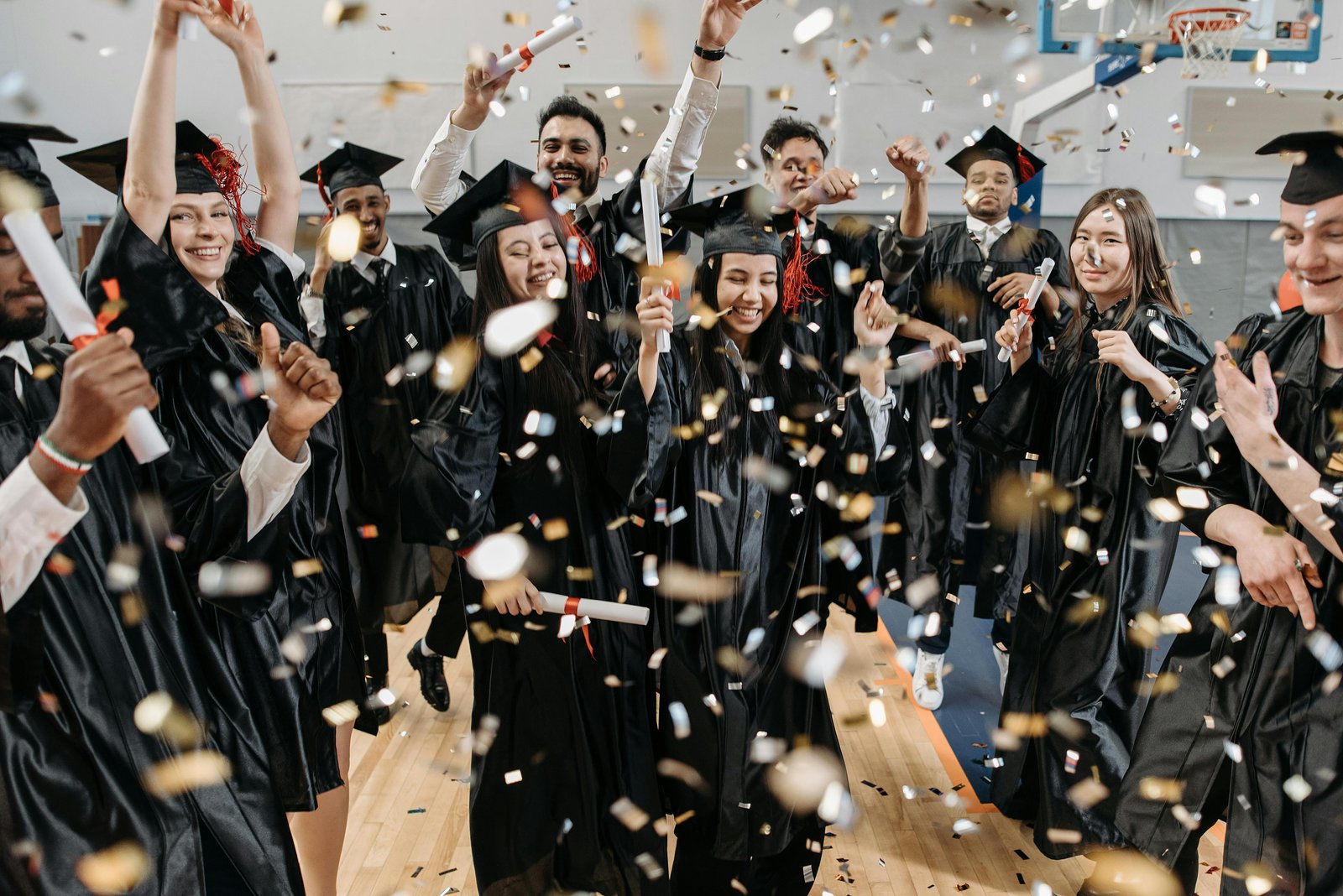Graduates celebrating at a university in Cyprus