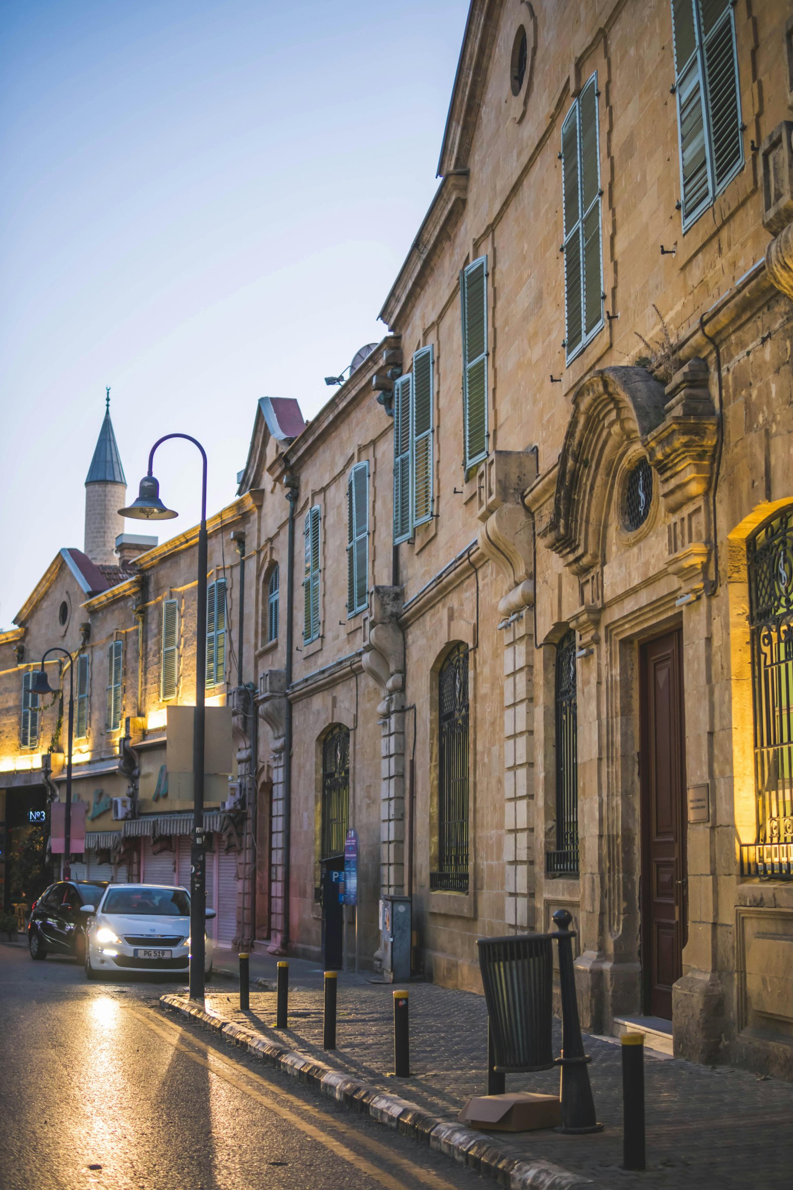 Historic old town street in Cyprus